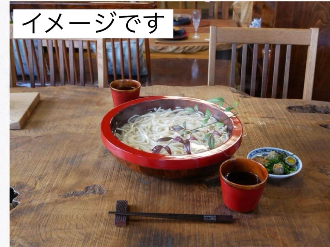 深鉢栃 ；面朱 32.5cm木製国産 漆塗り　未使用品