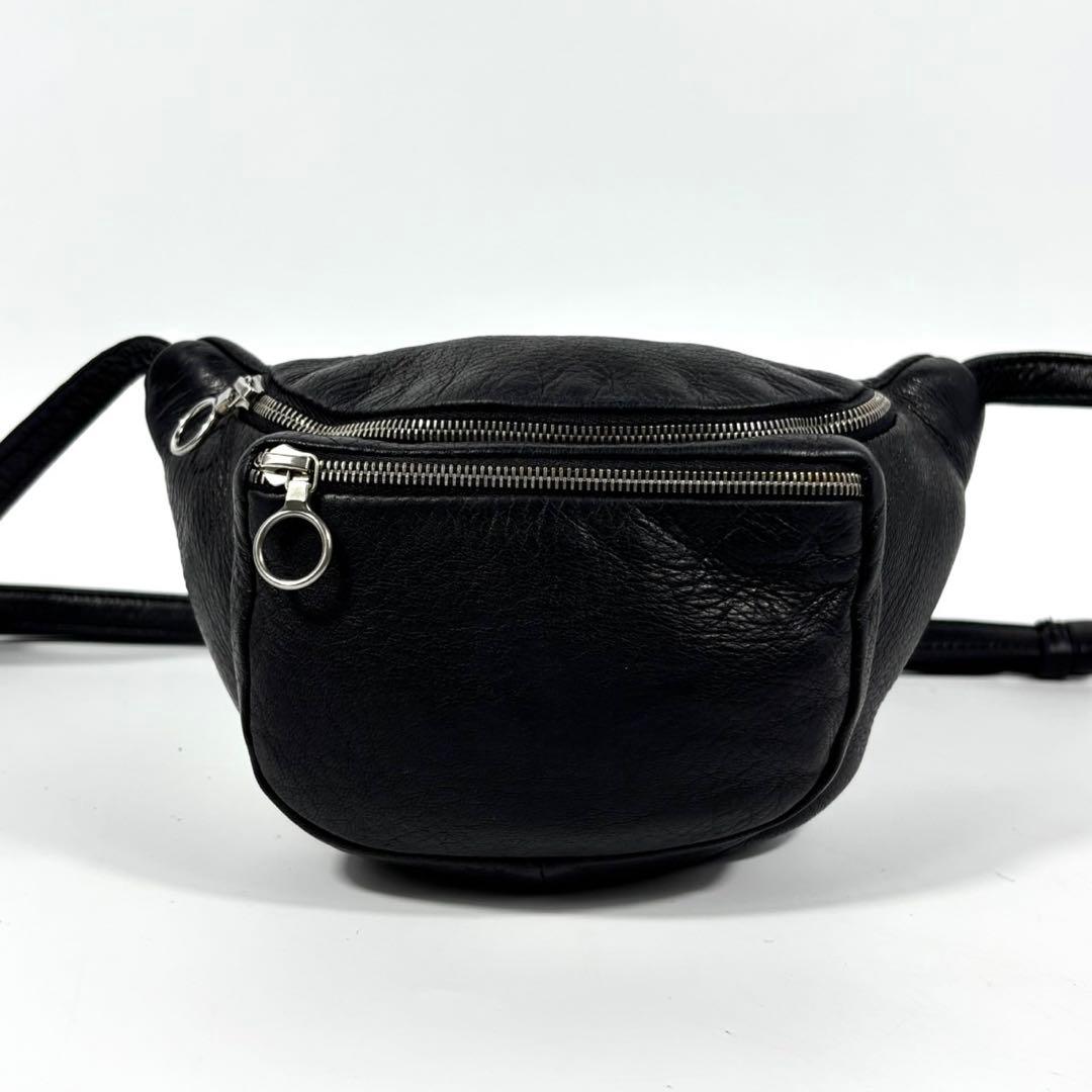 ✨希少 美品✨アエタ DA11 S ボディバッグ ディアスキン ブラック 黒