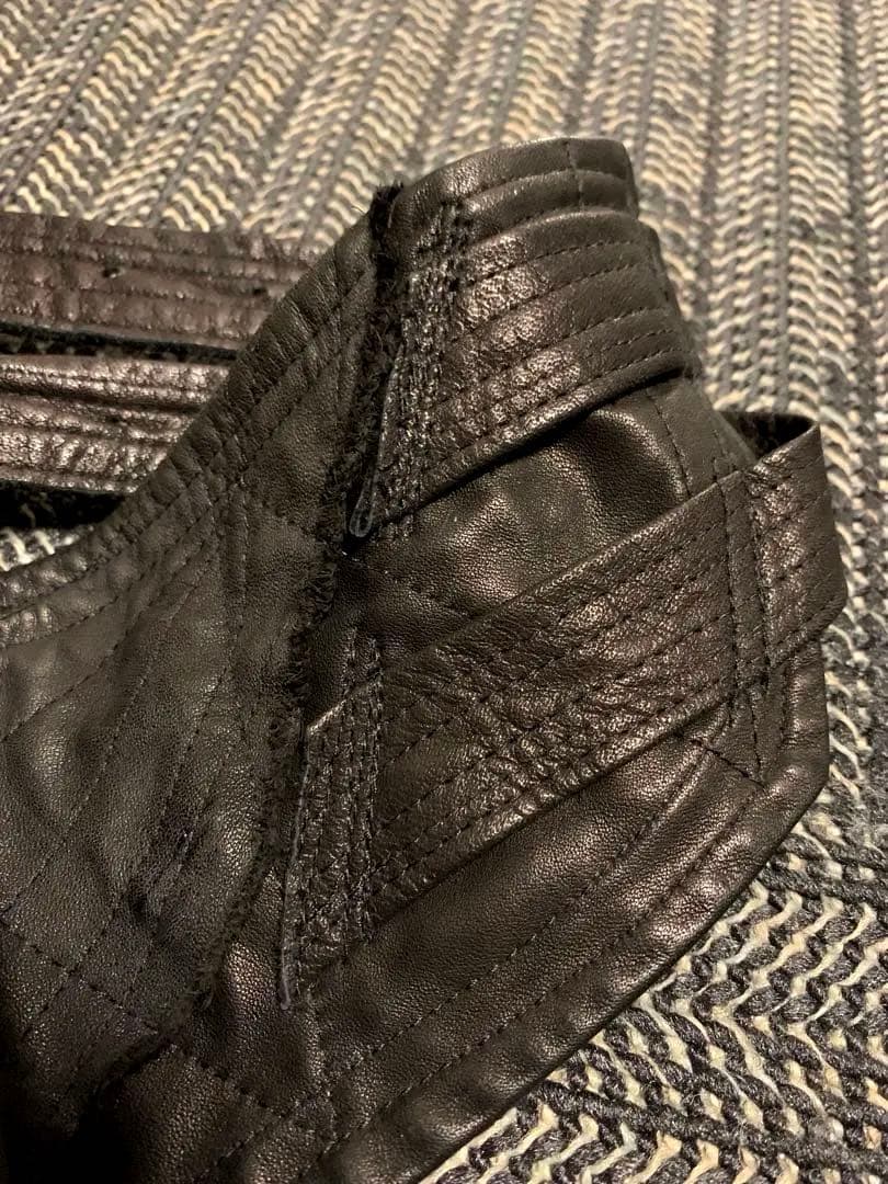 all leather shoulder × body 2way bag