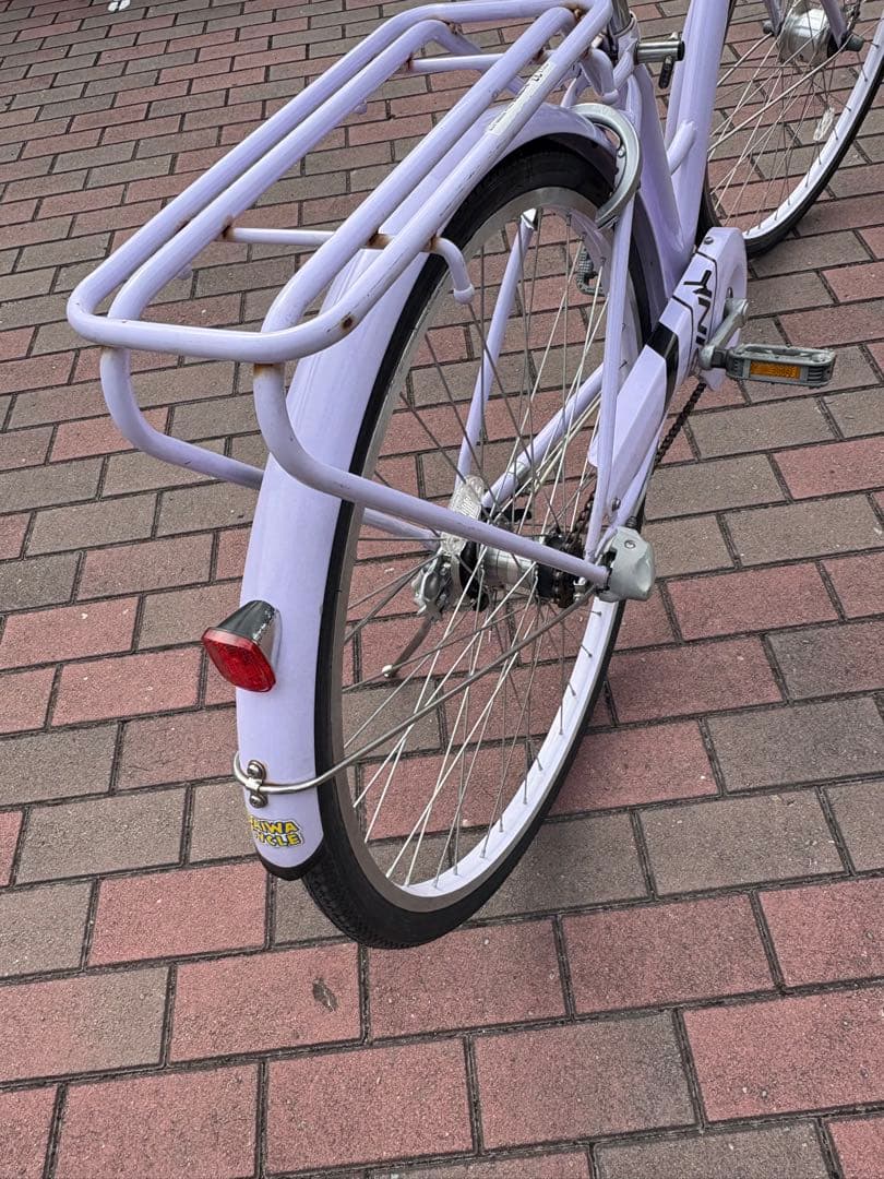 レディースバージョン！ラベンダーカラー・タウンサイクル(26㌅)配達可能です。