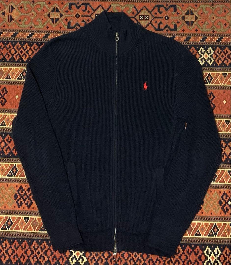 ポロラルフローレン ドライバーズニット ポニー刺繍 ダブルジップ