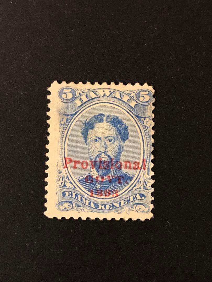 外国切手　1882年　アメリカ領ハワイ切手プロビジョナル 加刷1893 未使用