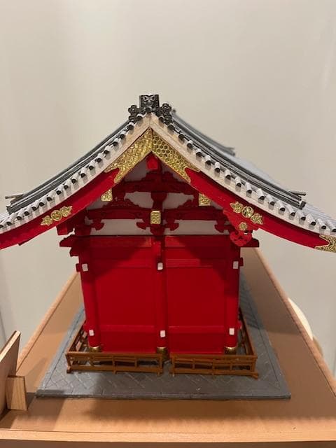 浅草寺 雷門 木製 建築模型 1/50 完成品