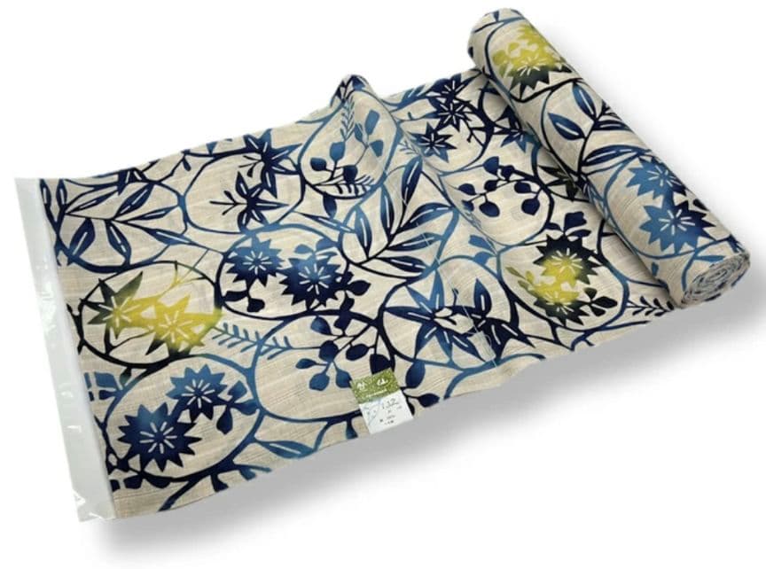 竺仙 美しいキモノ　 ワイドサイズ　綿紬 本染め 注染染め 浴衣反物 宮舘涼太