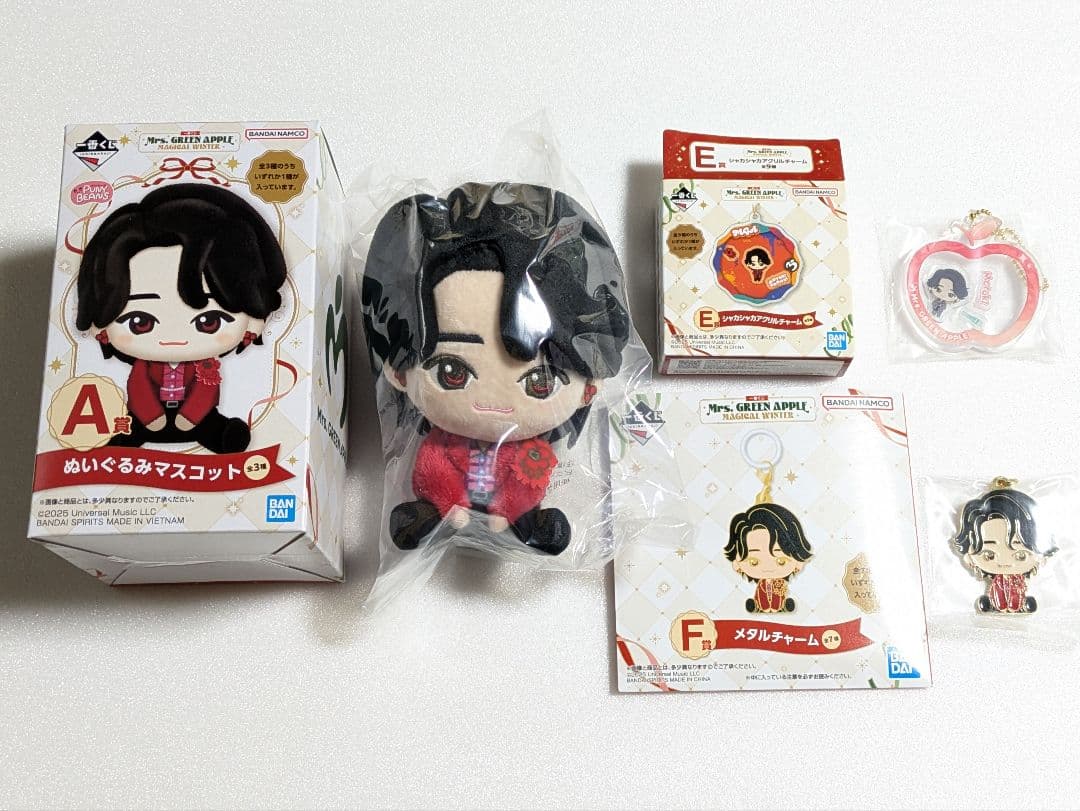一番くじ Mrs. GREEN APPLE ミセス A賞 E賞 F賞 大森 新品