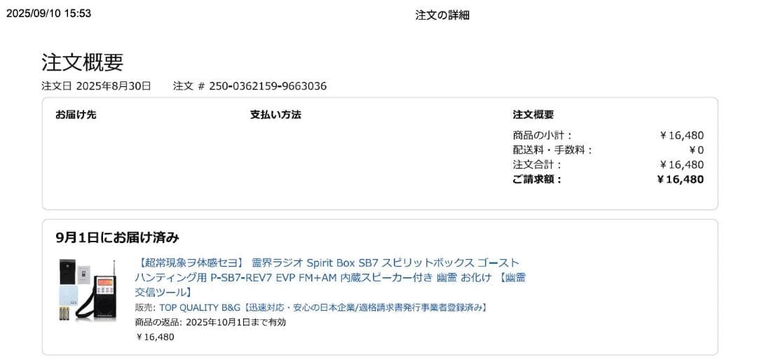 garage LUCIFER様用【最新Rev 7 正規品】スピリットボックス