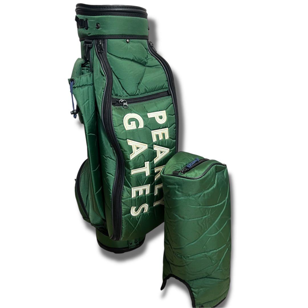 ヴィンテージ 美品 パーリーゲイツ キャディバッグ モスグリーン カーキ ゴルフ