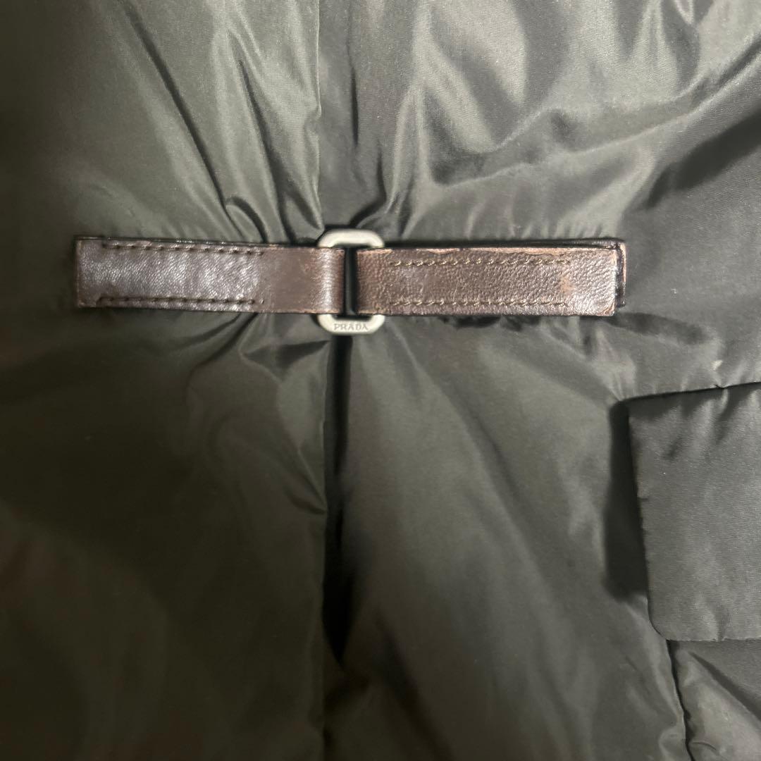 魔*王様 Prada 99aw ナイロンジャケット レザーベルト 42 90s
