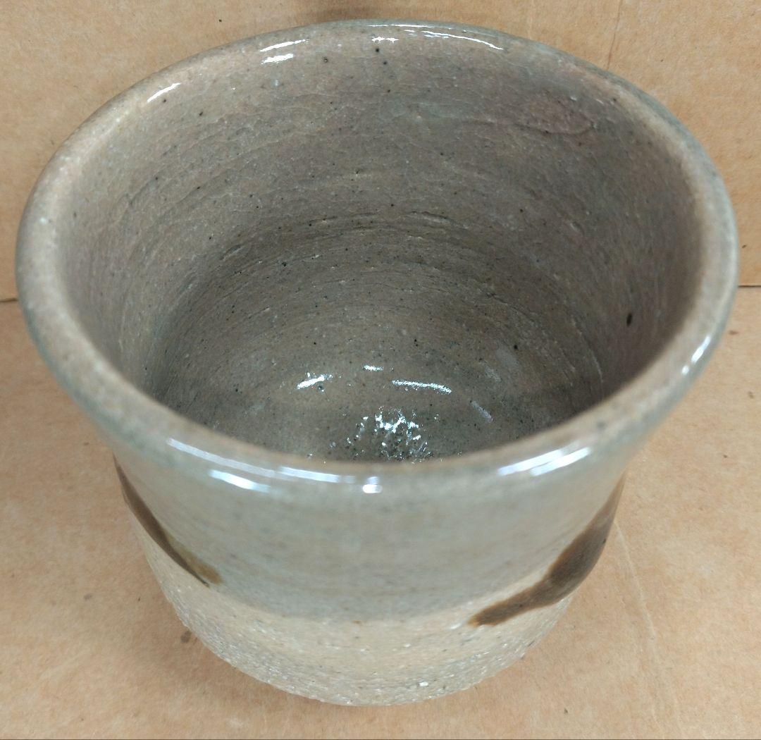 【本物保証】濱田庄司 湯呑(地掛黍花文）共箱 美品 人間国宝 益子焼 民藝 紐茶