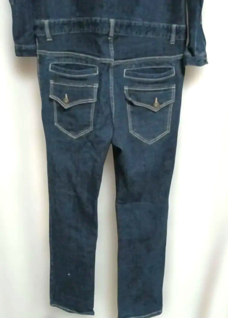 AKERICO デニムつなぎ　Lサイズ ダークブルー