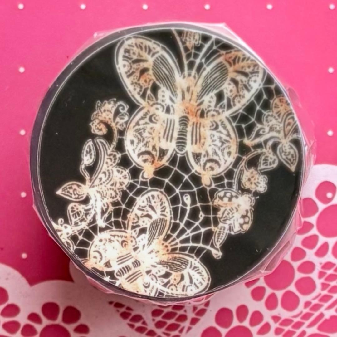 PET 复古蕾丝边 4cm×5m 海外マスキングテープ　海外マステ　蝶　レース