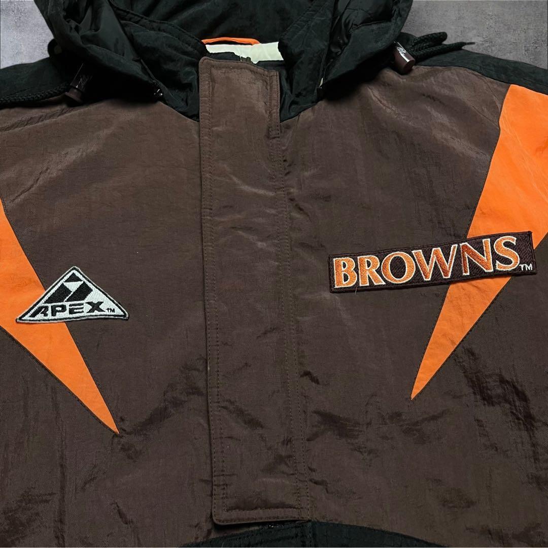 90s NFL ブラウンズ 中綿ジャケット ヴィンテージ チームロゴ刺繍