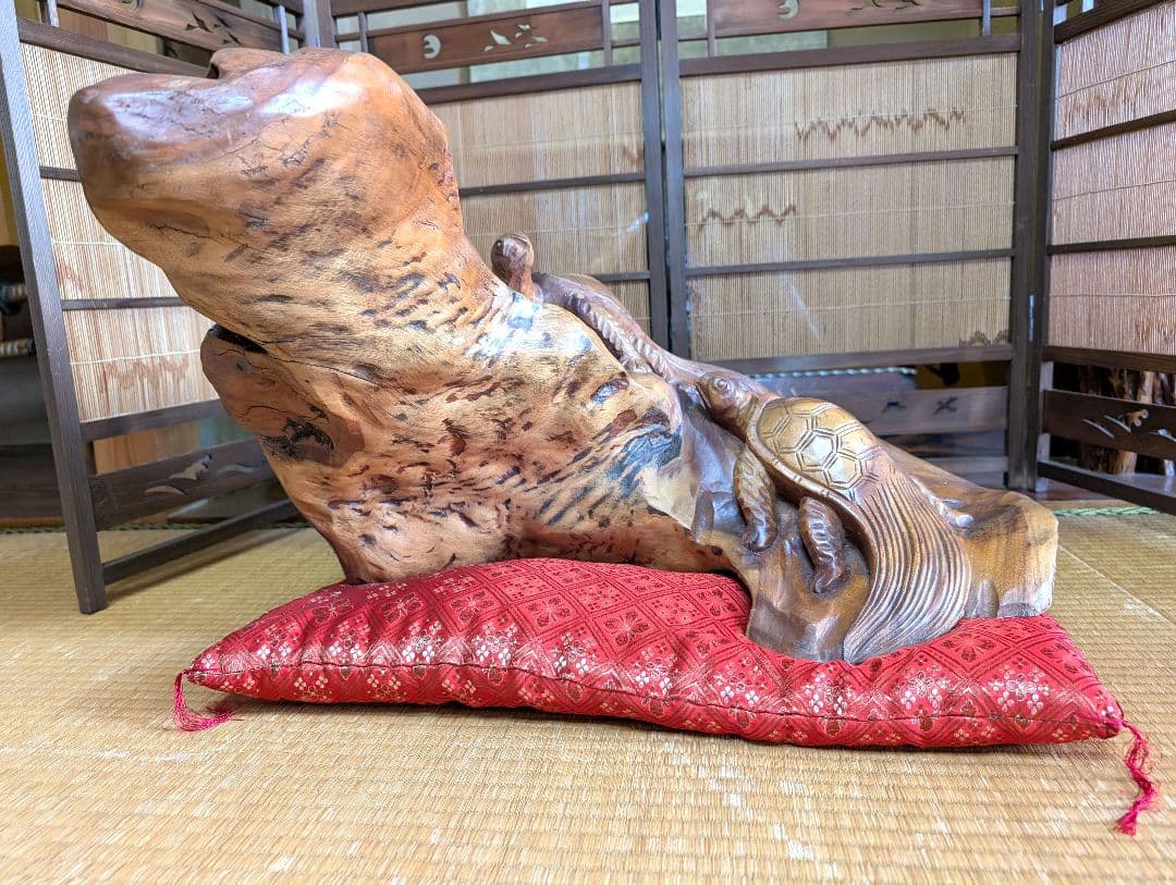 オブジェ　美術品　彫刻　一本木