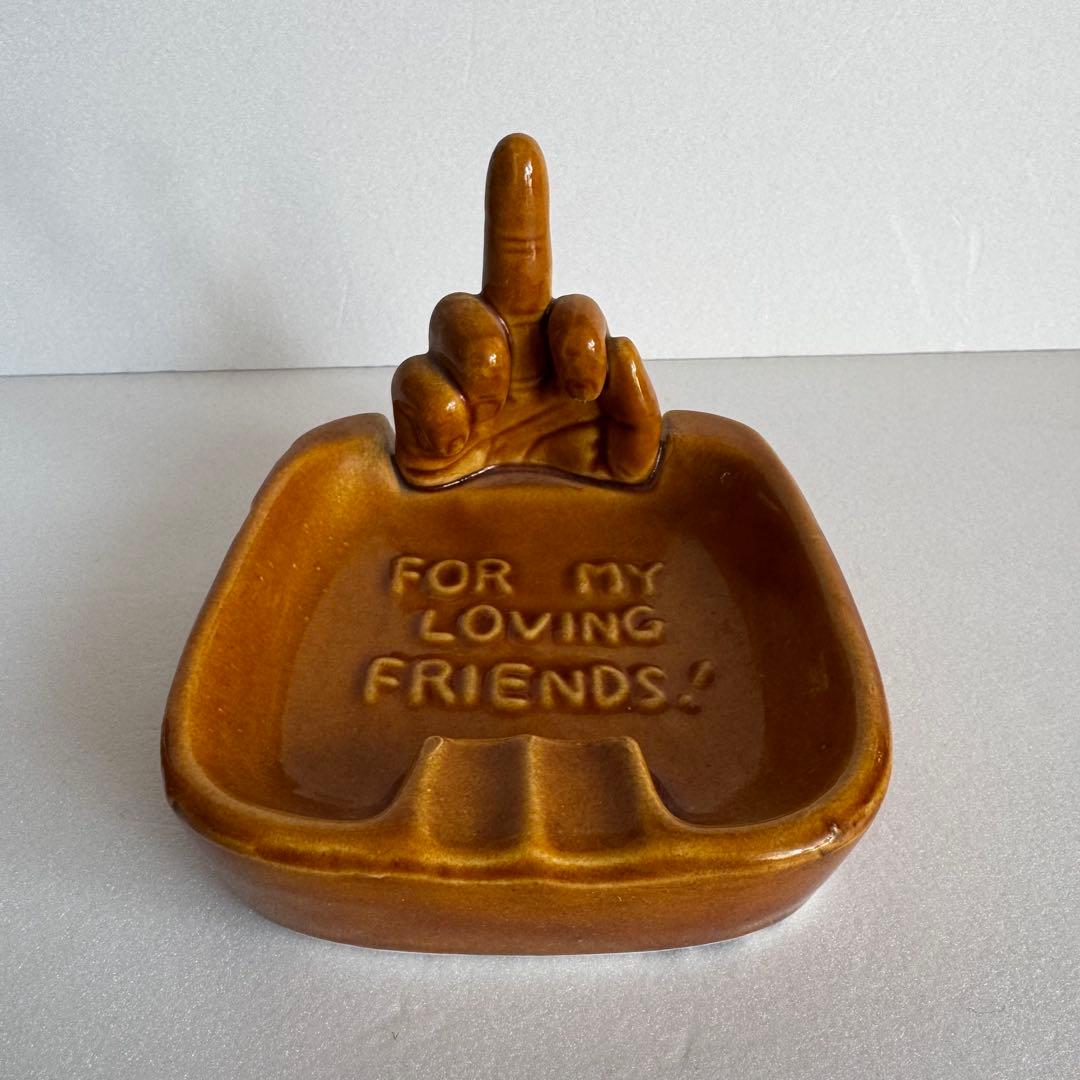 ファックユー ビンテージ 灰皿 日本製 Fuck 反戦 置物 ジョーク