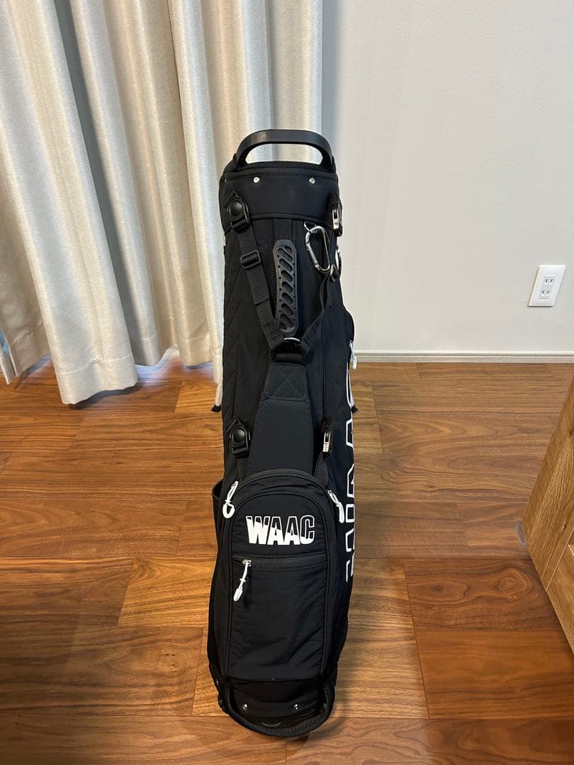 WAAC スタンドキャディバッグ　7インチ　カラー白黒　オシャレ