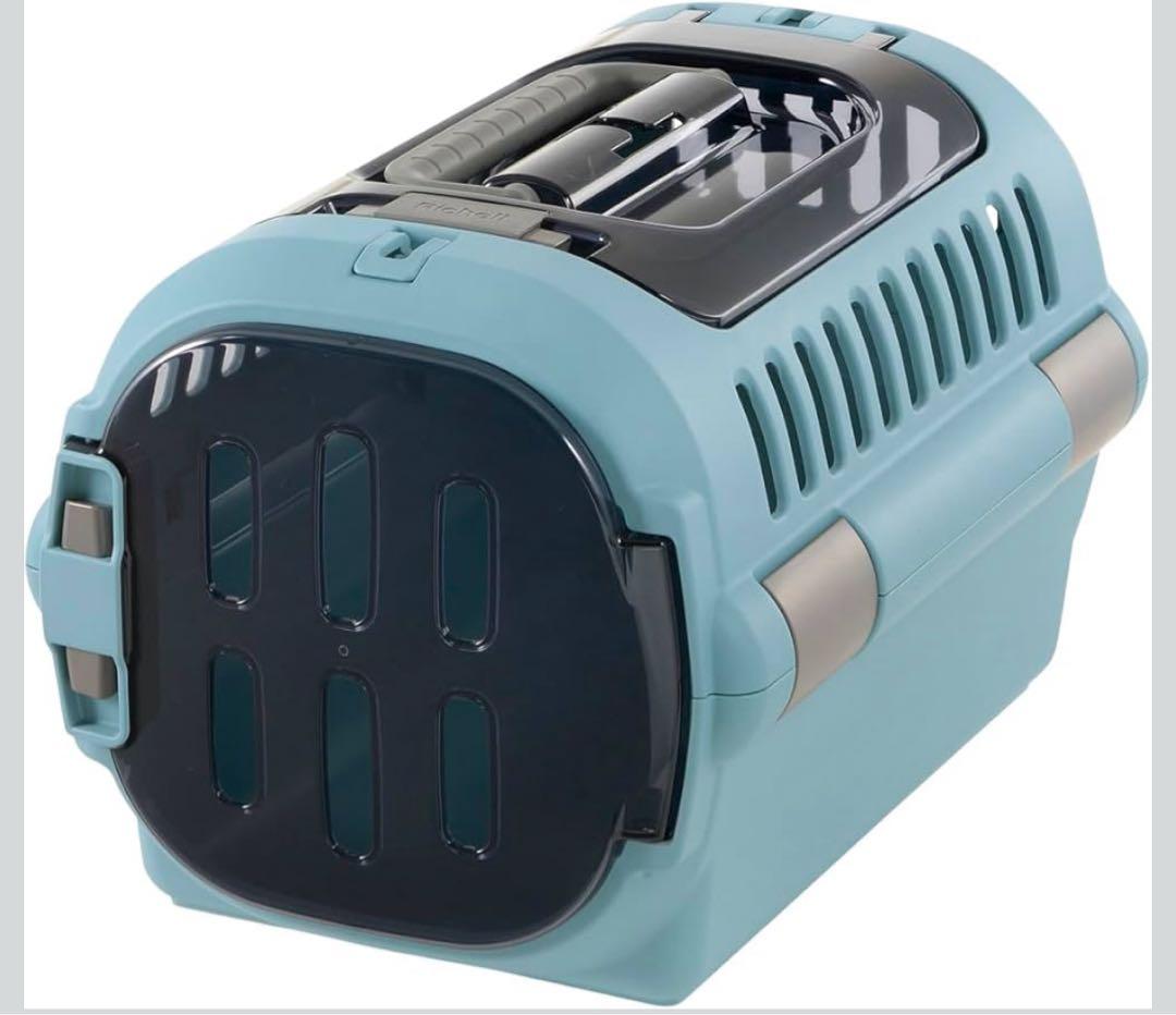 【新品未使用❣️】青いポリカーボネート犬猫ペットキャリーケース
