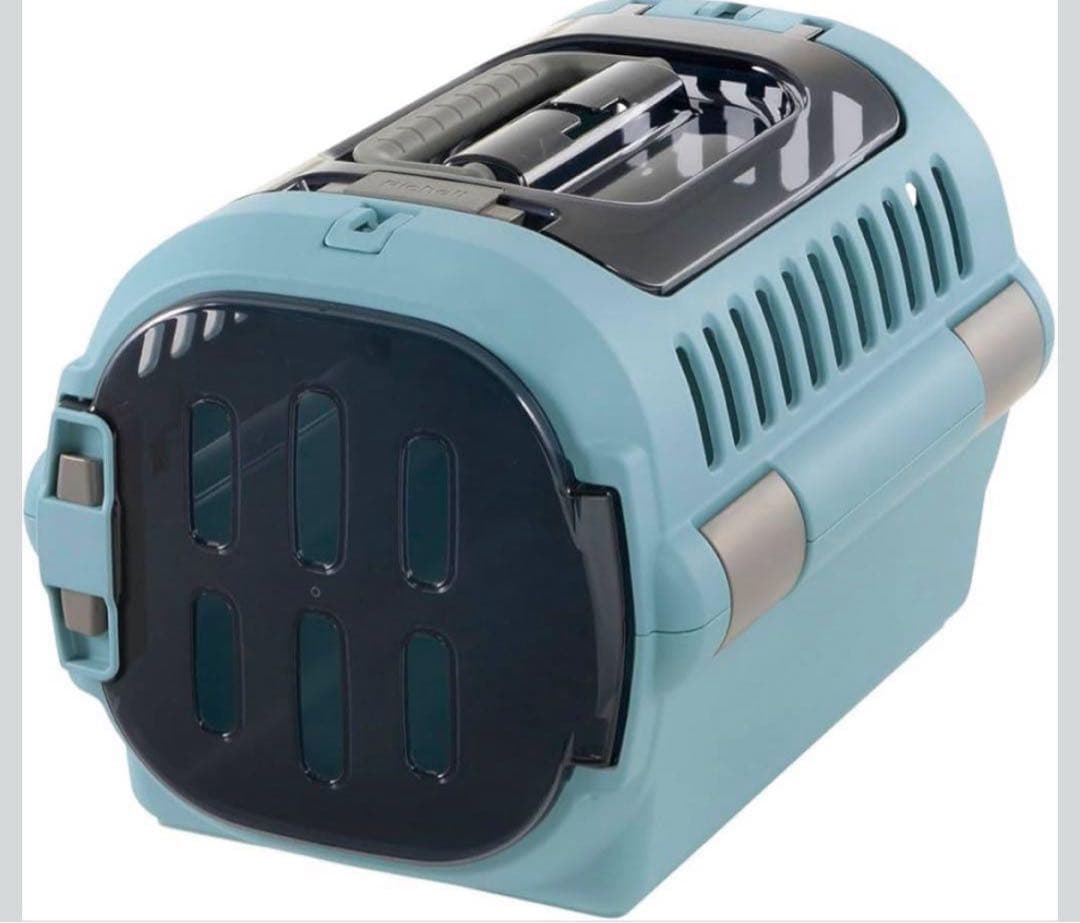 【新品未使用❣️】青いポリカーボネート犬猫ペットキャリーケース