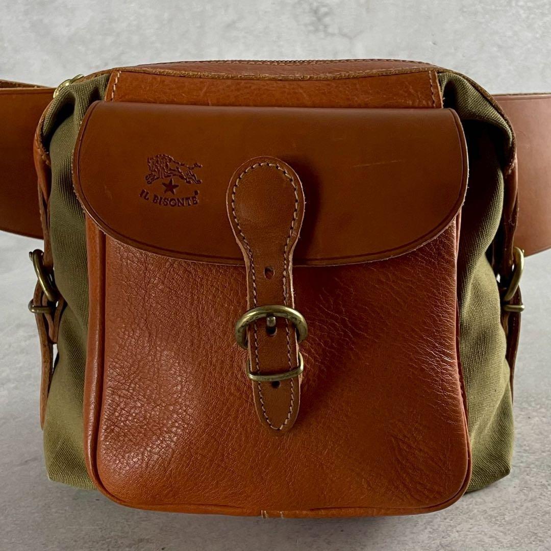 極美品✨ イルビゾンテ ウエストバッグ ボディバッグ レザー 斜め掛け