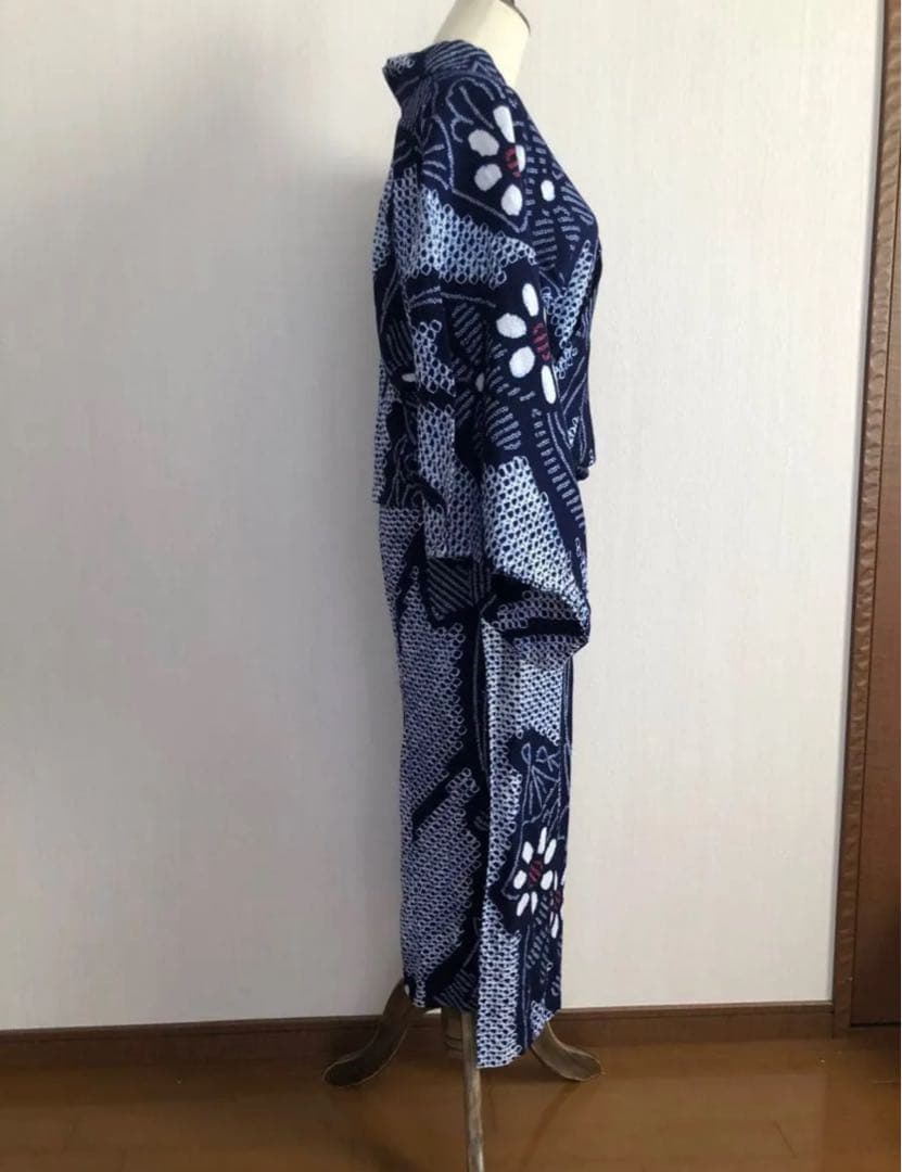 気分セール　終)　有松絞り 浴衣 ゆかた　裄67