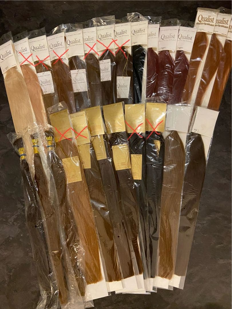 エクステ 束毛 人毛100% 編み込み用