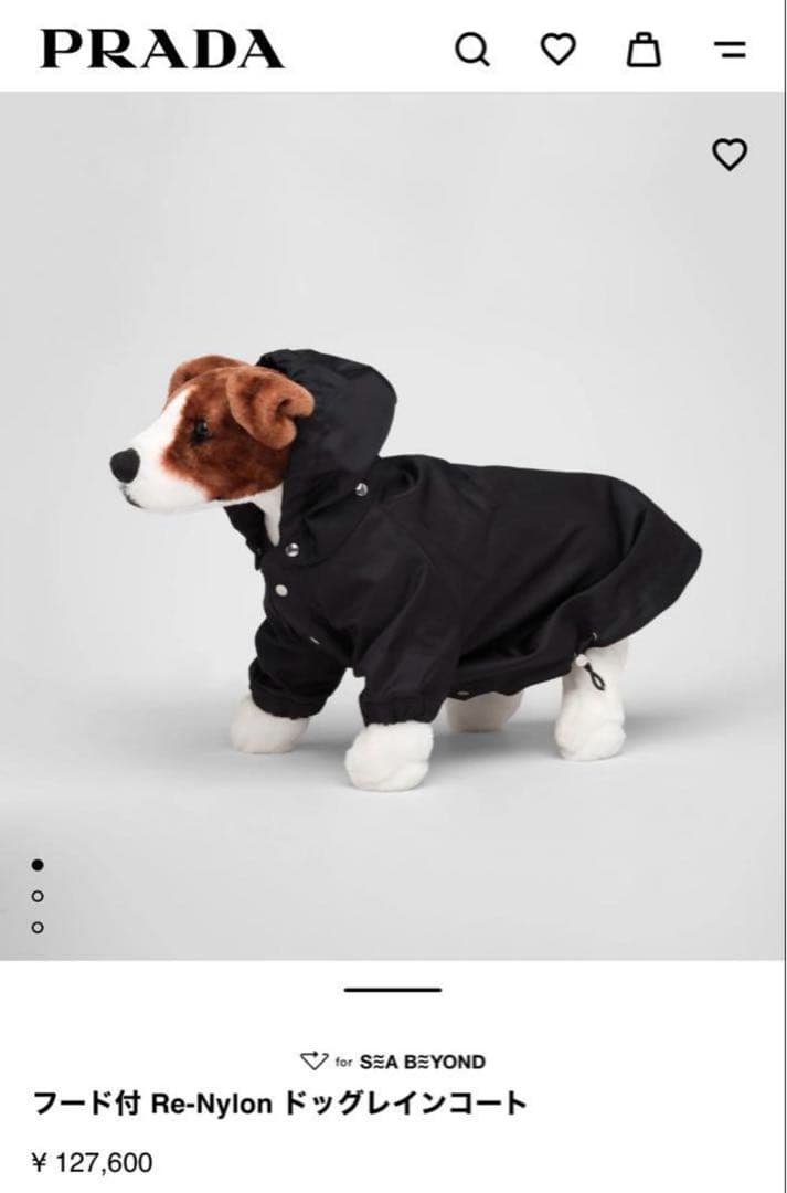 PRADA フード付きドッグレインコート【美品】