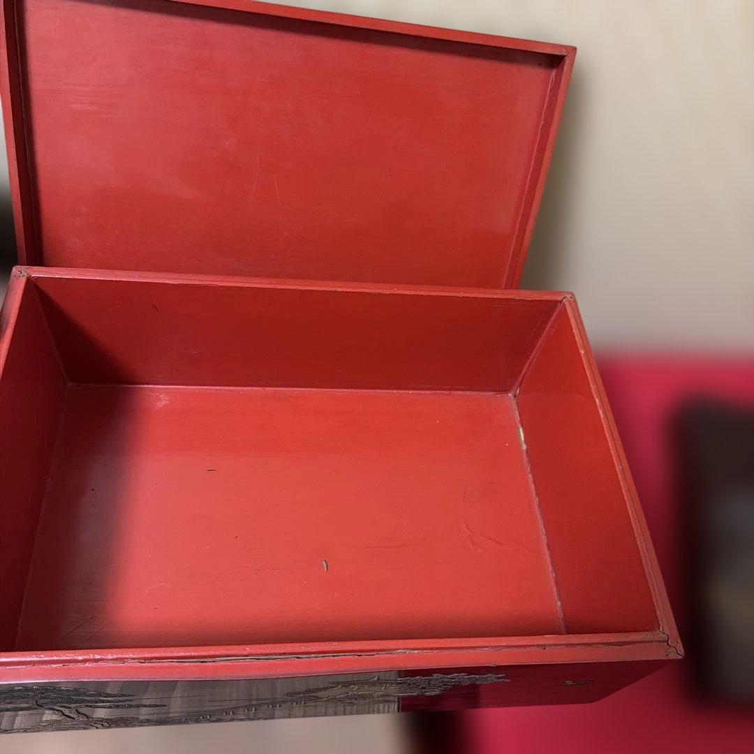 旧家蔵出し　古美術　文庫と硯箱セット