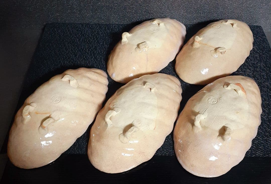 【真作保証❗️】萩焼【九代三輪休雪】【三輪雪堂】造　木の葉　向付　深皿　茶道具