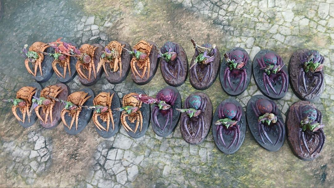 ウォーハンマー AoS Gloomspite Spider Riders x20