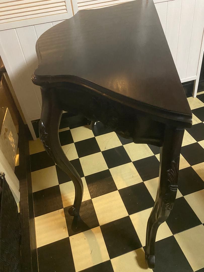 希少大型♦️猫脚 彫刻 ヴィンテージ ナチュラルロココ コンソール♦️ダークブラウン