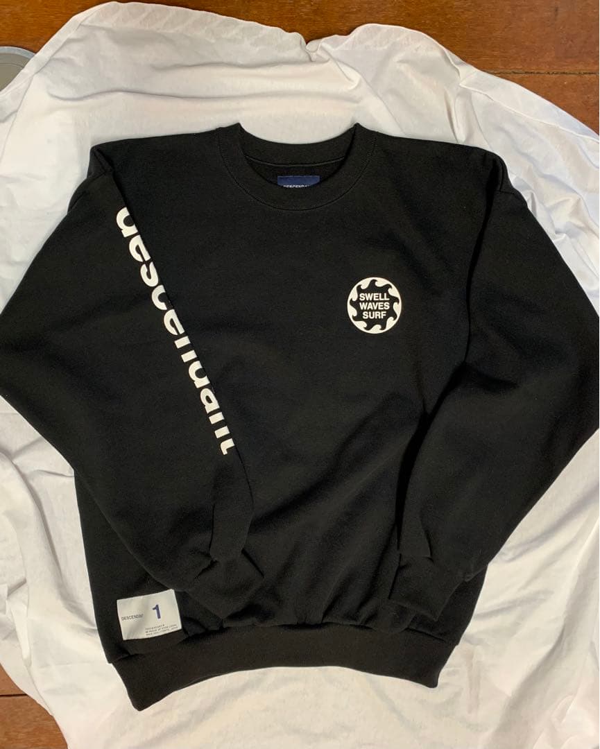 トップス DESCENDANT VORTEX CREW NECK size S BLACK