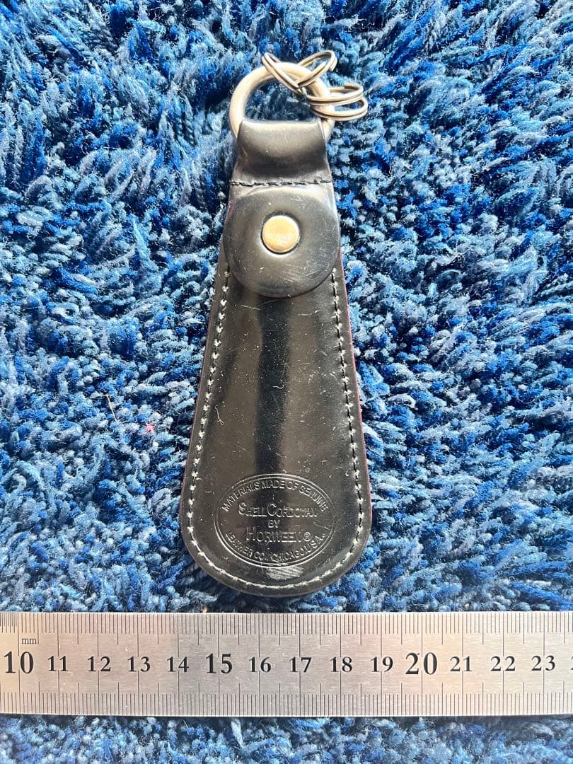 GANZO レザーキーホルダー ブラック　シェルコードバン