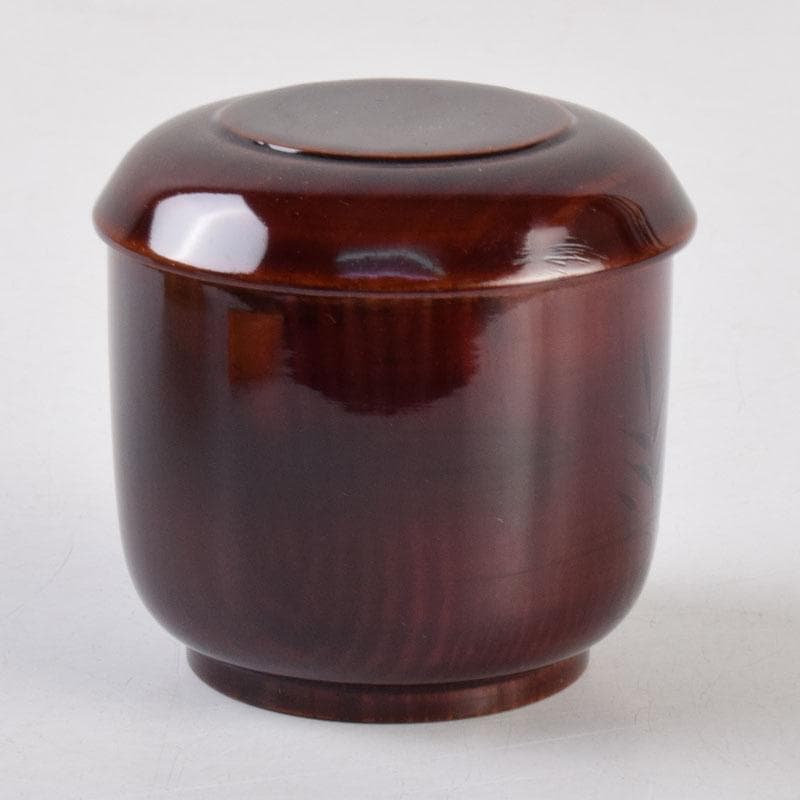 茶道具　清山作　松溜塗　鳥蒔絵　苫屋棗　共箱　V　8583