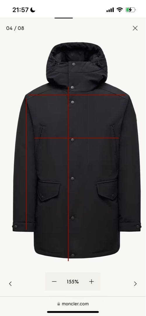 H*K様 定価45万25aw現行Livradois ミドル丈ダウンモンクレール