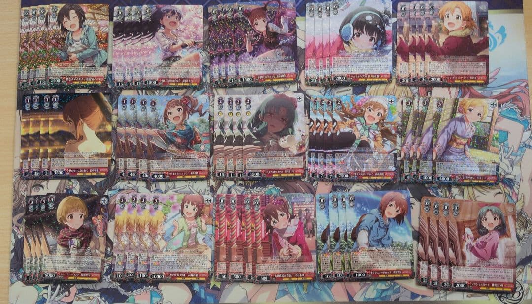 ヴァイスシュヴァルツ　アイドルマスターミリオンライブ　旧弾4コン+パーツセット