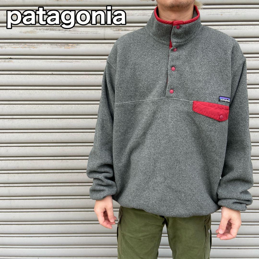 patagonia☆パタゴニア☆シンチラスナップT☆フリース☆グレー☆L☆14年