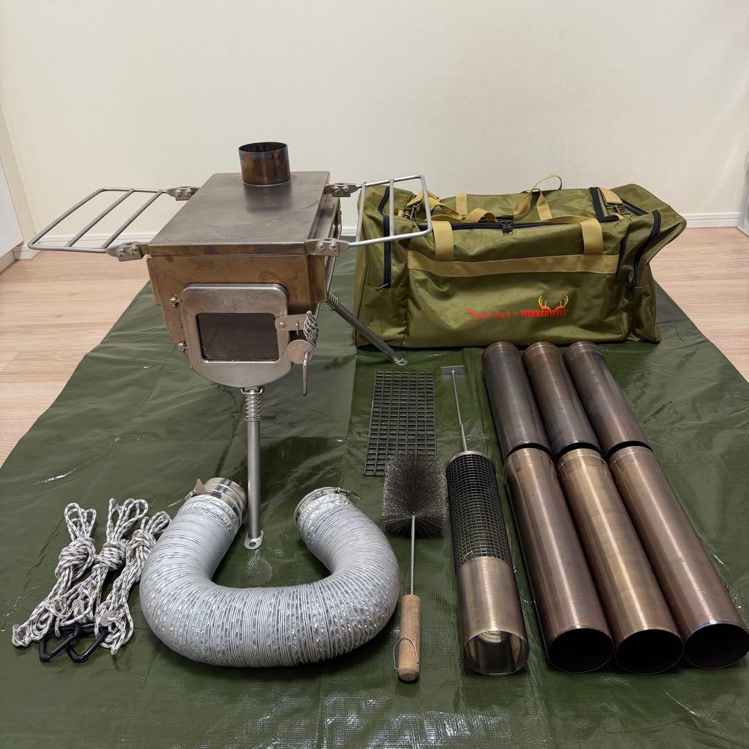 【使用3回】テンマクデザイン 薪ストーブ サイドビューM 外気導入