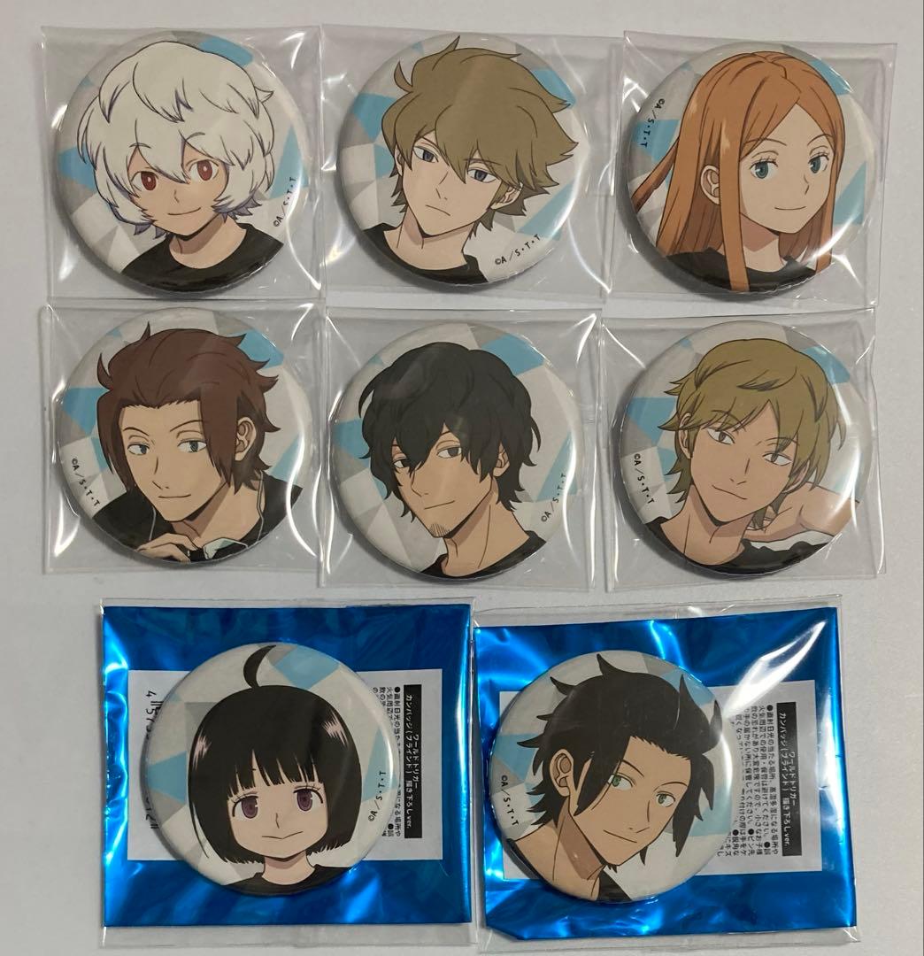 ワールドトリガー　缶バッジ　黒Tシャツ　8種セット