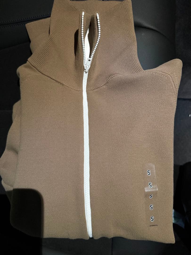 専用ユニクロC ミラノリブフルジップカーディガン ベージュ S2着
