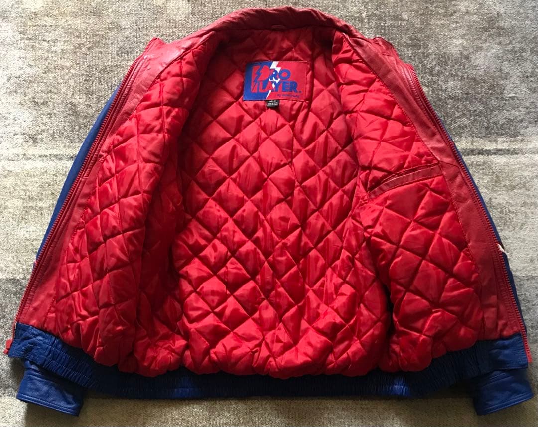 最高のデザイン 90's PRO PLAYER RANGERS レザースタジャン