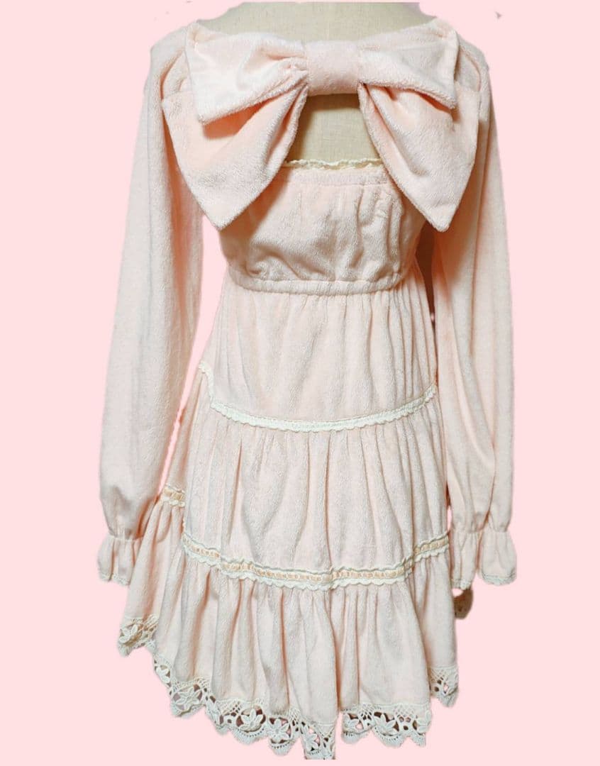 ♡　希少 リズリサ リボンワンピー 姫ギャル 00s ゴスロリ ロリータ