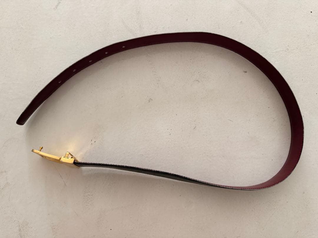 CELINE belt レザーベルト 金色バックル