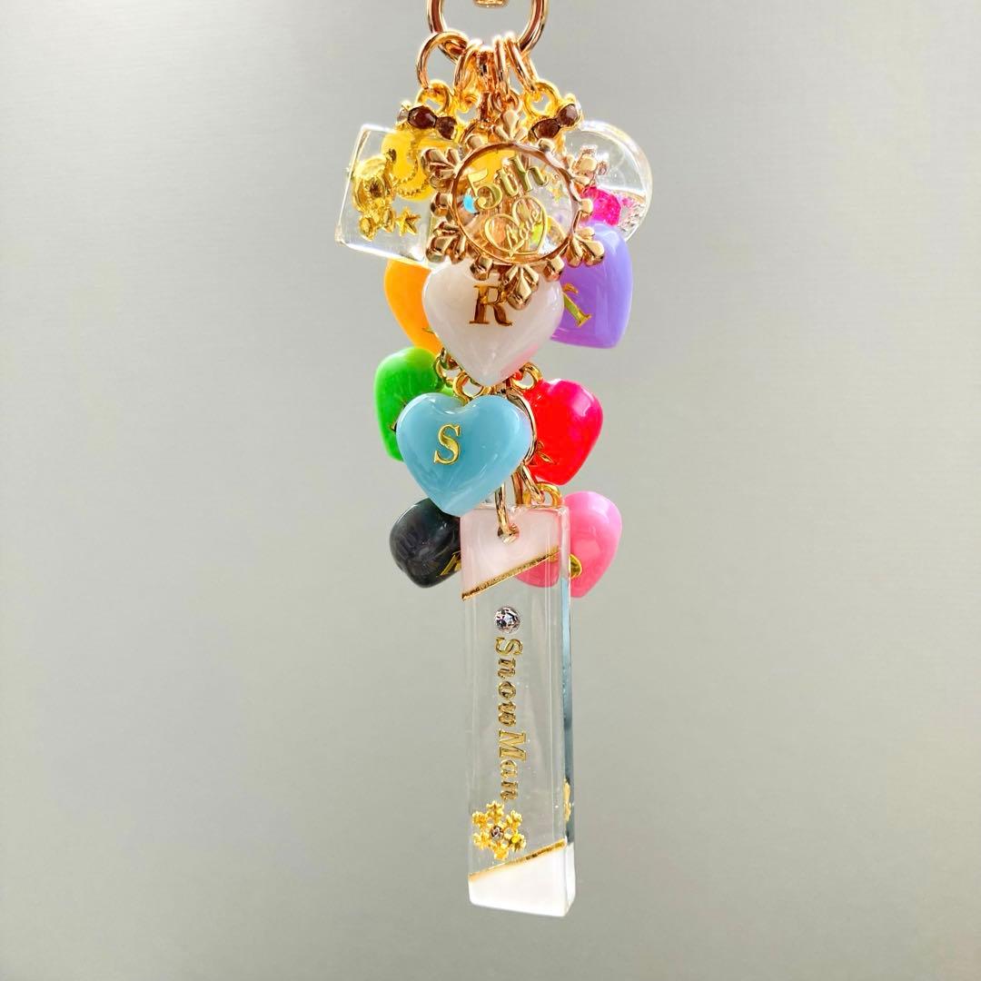 Lunaページ　Man名入れチャーム　レジンキーホルダー5点