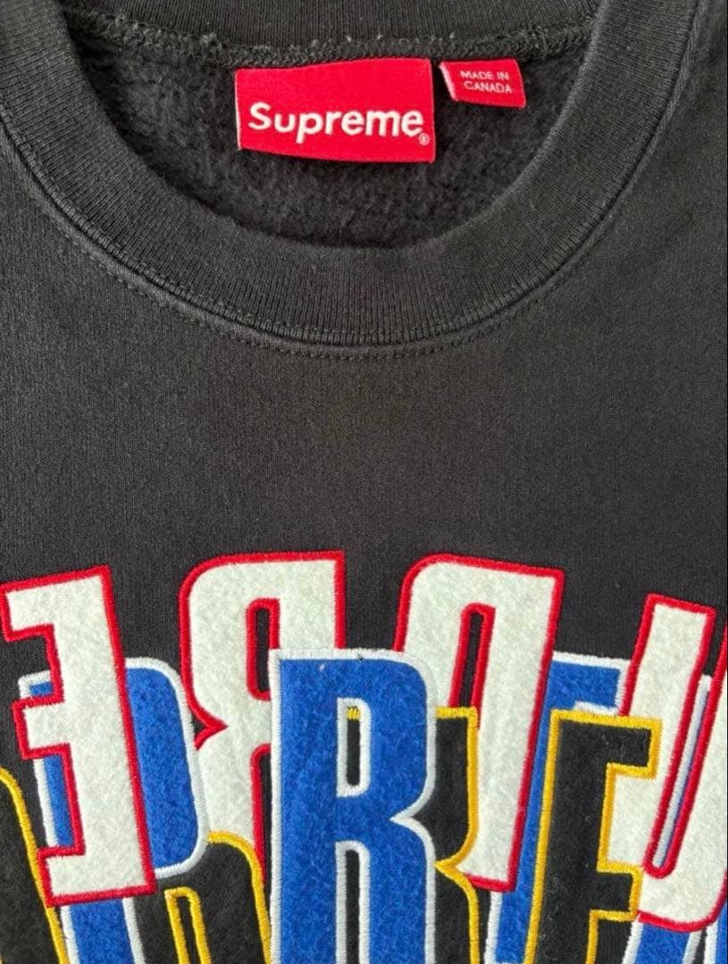 レ*★様 Supreme カラフルロゴ ブラックスウェット　S