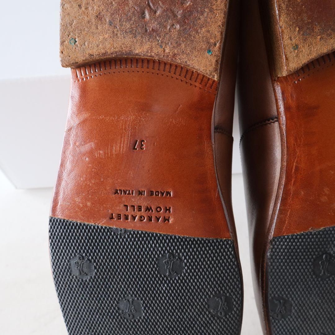 極美品マーガレットハウエル　レースアップシューズ　ブラウン　36 23cm