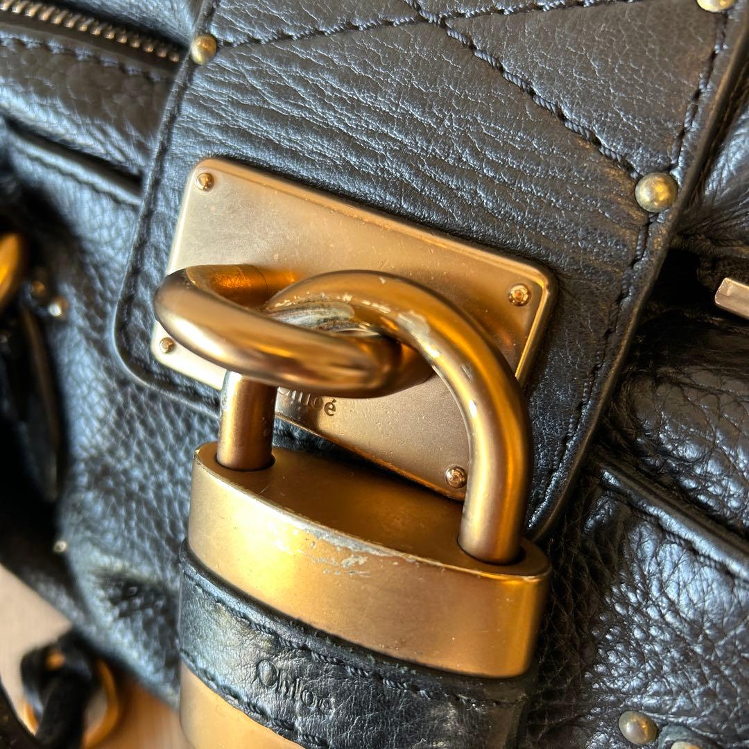 美品　Chloé パディントン　ブラックレザー ハンドバッグ