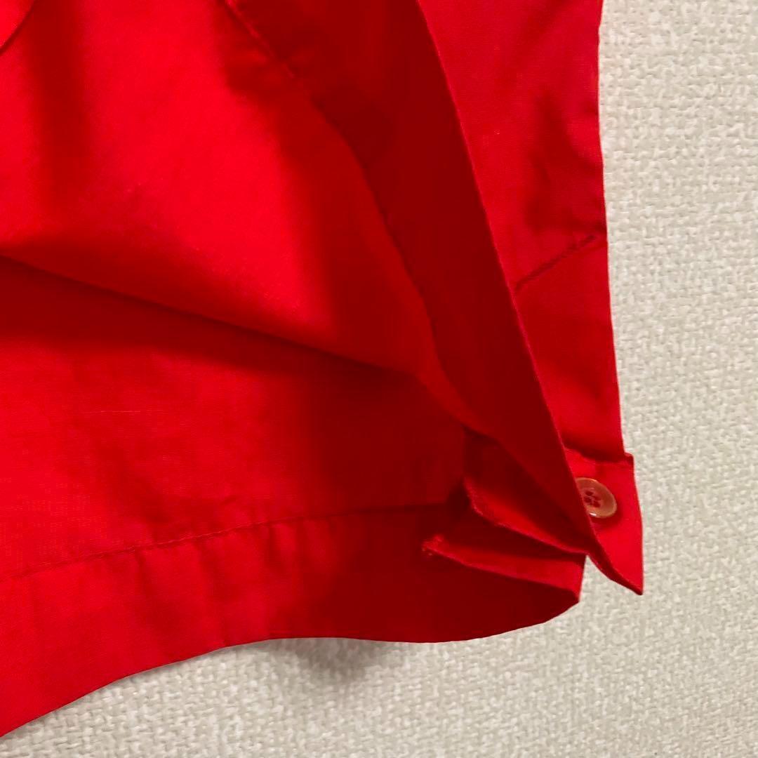 美古着 70s KingLouie　キングルイ　ボーリングシャツ　レッド　Ｌ相当