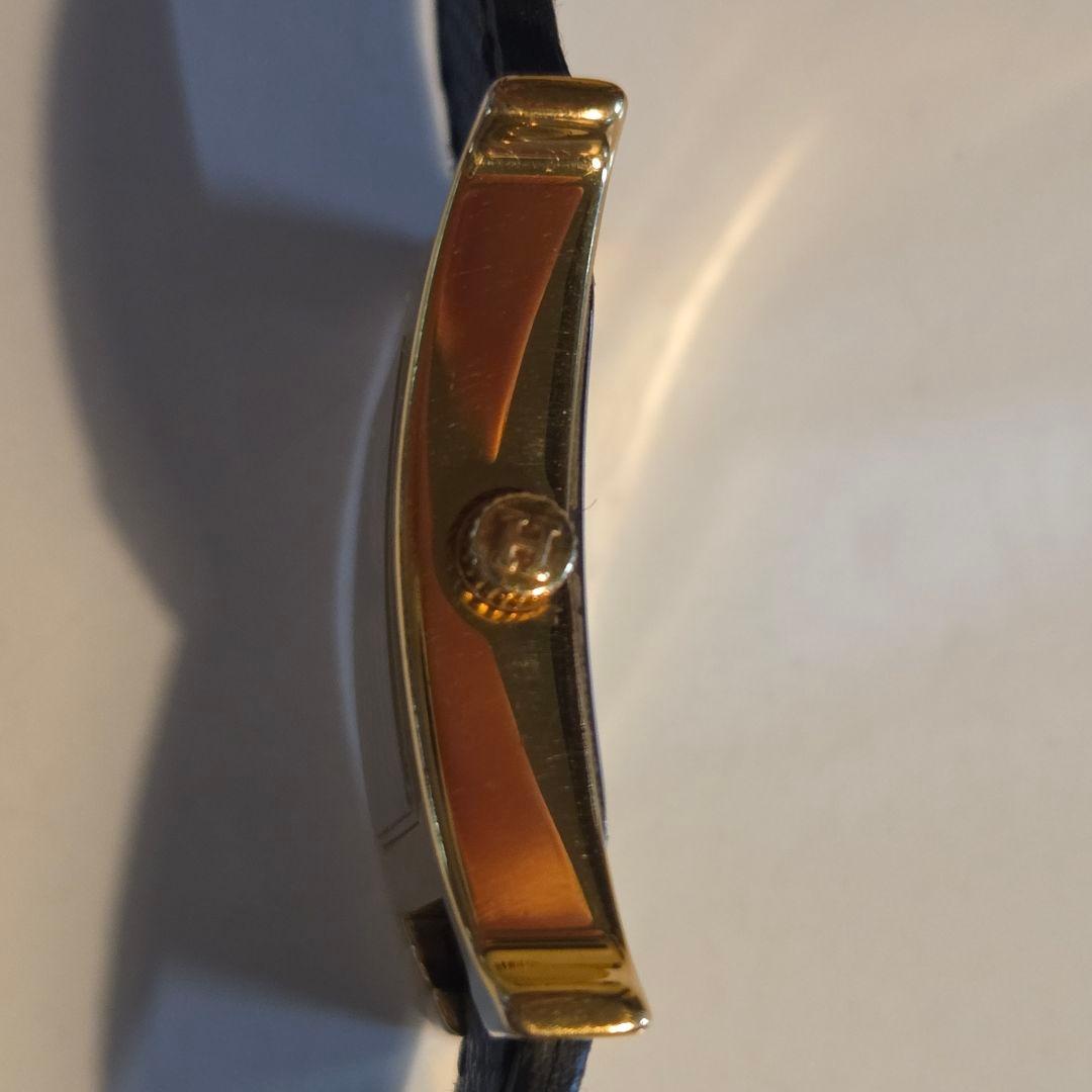 【難あり】HERMES ゴールド ブラック 時計 HHP 201　　ジャンク品