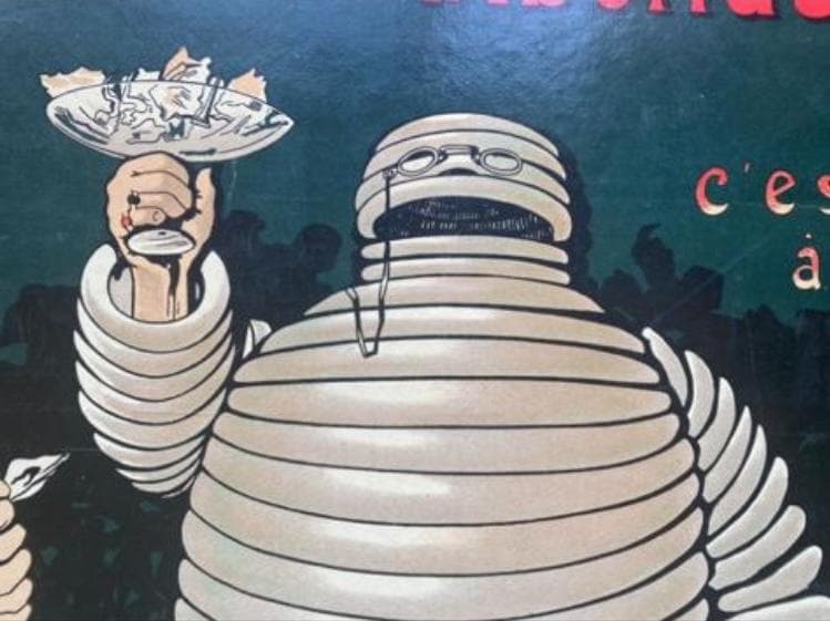 1900 年のミシュランタイヤ オリジナルポスター ビバンダムの作者、