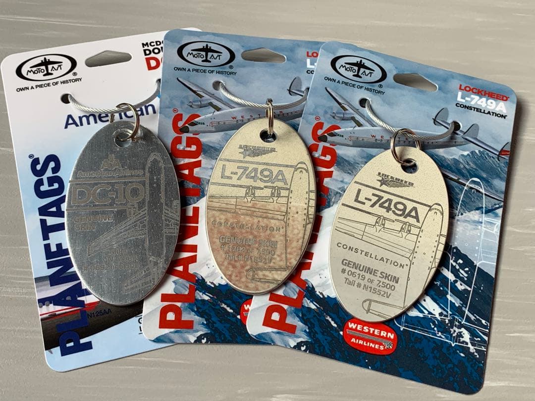 ウェスタン航空 L-749A アメリカン航空 DC-10 3枚セット