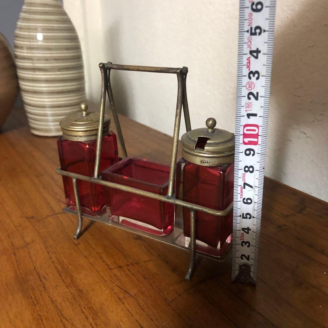 ◆489◆イギリス　アンティーク塩コショウ 楊枝 ホルダー　キッチン